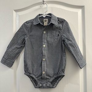 Baby Boy OshKosh B’gosh Gingham Button-Front Bodysuit
